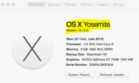 About This Mac window showing the macOS version